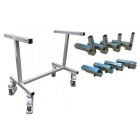 Chariot charges longues à hauteur fixe avec ranchers rabattables 400 kg - 800009588