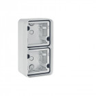 Cubyko boîte double verticale vide associable blanc ip55 (wna686b)