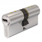 Cylindre double type tx80 vd en 40 x 40 laiton nickelé 5 clés