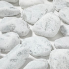 Galets jardin décoratif marbre blanc carrare 10-15 cm (lot de 5 filets de 15 kg)