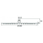 Tête de douche ronde en laiton chromé ø 300 mm angle d'inclinaison réglable