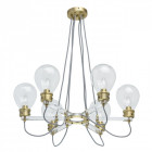 Suspension laiton loft 6 ampoules 72 cm Suspension laiton loft 6 ampoules 72 cm