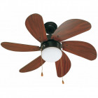 Ventilateur de plafond avec lumière marron palao 1 ampoule