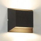 Applique led outdoor 13 cm, en aluminium et verre, noir