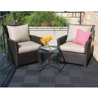 Dalle de terrasse grise 30x30cm lot de 6, prgomdj100