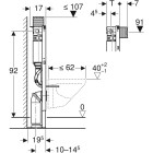 Bâti-support Duofix Omega 12 cm hauteur 98 cm autoportant