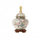 Lampe bird of paradise, porcelaine de kutani (sans abat-jour)