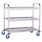 Chariot de service cuisine professionnel inox 3 étages max 480 kg helloshop26 3614112