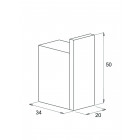 Crochet patère porte serviette en zinc chromé serie new york fixations invisibles 20 x 34 x 50 mm