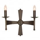 Applique cromwell, bronze vieilli, 2 ampoules