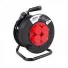 Debflex 601503 enrouleur bricolage ho5vv-f 3g1.5 4p+ disjoncteur 50 m noir