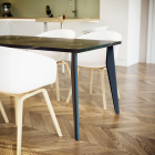 Lot de 2 pieds profilés DECO-GEM pour table basse en acier à visser Opale, H.71 cm