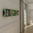 Etagère murale cube échancrée DECO-GEM Agate. L.30 x H.30 x P.15 cm