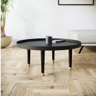 Lot de 2 pieds de table basse Libra - couleur hêtre noir