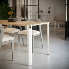 Lot de 2 pieds d'angle DECO-GEM pour table haute en acier Saphir, H.75 cm