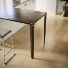 Lot de 2 pieds d'angle DECO-GEM pour table haute en acier Saphir, H.90 cm