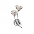 Applique 2 ampoules clara, chrome et verre