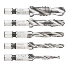 Foret à tarauder 156 mm dewalt emmanchement hexagonal - 5 pièces - dt50060-qz