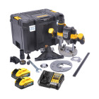 Défonceuse XR 18V Brushless - DEWALT - avec 2 batteries 18V 5.0Ah - chargeur - TSTAK - DCW620H2-QW