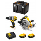 Dewalt kit dwk216 (dcd996 dcs570 2 x 5,0 ah dcb115 tstak vi)