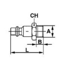 Embout pneumatique mâle