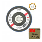 Disque 3m 556d à lamelles bombées grain 120 x 5 125mm