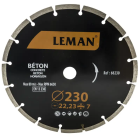 Disque diamant à segments - D. 230 x 2.5 x 22.23 mm - HT. 7 mm - Béton - LEMAN - 66230