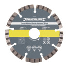 Disque diamanté à tronçonner soudé au laser bordure segmentée crénelée Turbo - 115 x 22,23 mm
