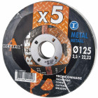 Disque fer ø 125 mm 5 pièces
