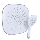 Douche de tête carrée et douchette à main picots anticalcaires - WHITE SHOWER CONCEPT Aurlane - COL039