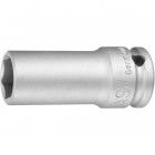 Douille à choc 1/2'', modèle long, Cote s/plats : 14 mm, Long. 78 mm, Ø extérieur de la prise de force 22,5 mm, Ø extérieur de l'entraînement : 25 mm