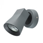 Spot gris techno 1 ampoule 15 cm