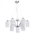 Suspension chromée techno 9 ampoules 96 cm