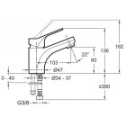 Mitigeur brive lavabo, sans vidage, 5 l/min réf. E75762-cp