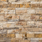Plaquette de parement premium pierre naturelle travertin scabos brut intérieur / extérieur (au m²)