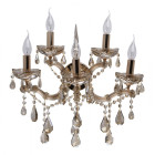 Applique murale dorée crystal 5 ampoules 33 cm