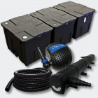 Kit:filtration de bassin 90000l 72 watts uvc stérilisateur pompe tuyau