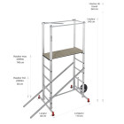 Echafaudage Hortus 140 - Hauteur de travail 3m50 - Escalux - V18073