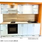Cuisineandcie - cuisine complète eco blanc brillant 240 cm