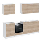 Cuisineandcie - cuisine complète eco chene naturel 240 cm