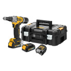 Riveteuse DEWALT XR 18V 2x1,7Ah Li-Ion 6,4 mm POWERSTACK - Moteur Brushless - DCF414E2GT-QW