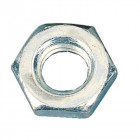 Écrous hexagonaux hm bas acier zingué blanc classe 6, diamètre 16 mm, boîte de 100 écrous
