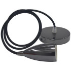 Suspension câble (1m) edison perle noir e27 ip20 max 60w