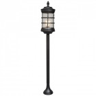 Borne d'extérieur noire street 1 ampoule 117 cm