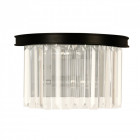 Applique murale noire loft 2 ampoules 12 cm