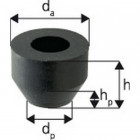 Embout de protection, vis de pression, Taille : 1, OC 8 mm, Filetage M5, d 1 : 12,5 mm, d 2 : 8 mm, h 1 : 10 mm, h 2 : 5 mm
