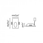 Encastrable blanc plas h16,5 cm