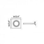 Encastrable blanc radón 1 ampoule h9,2 cm