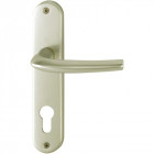 Ensemble aluminium embouti san diégo entraxe 165 mm noir mat bec-de-cane