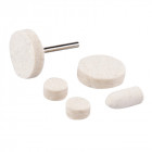 Ensemble de feutres à polir pour outil rotatif 6 pcs - 10, 13, 22 mm de diamètre